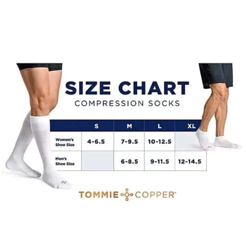 (4 PAIR)TOMMIE COPPER Compression Over-the-Calf Socks Stripe/ Argyle‎ 12-14.5